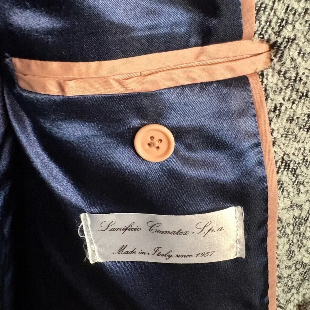 J.Crew Relaxed Double-Breasted Blazer in Italian Flecked Herringbone Size 4